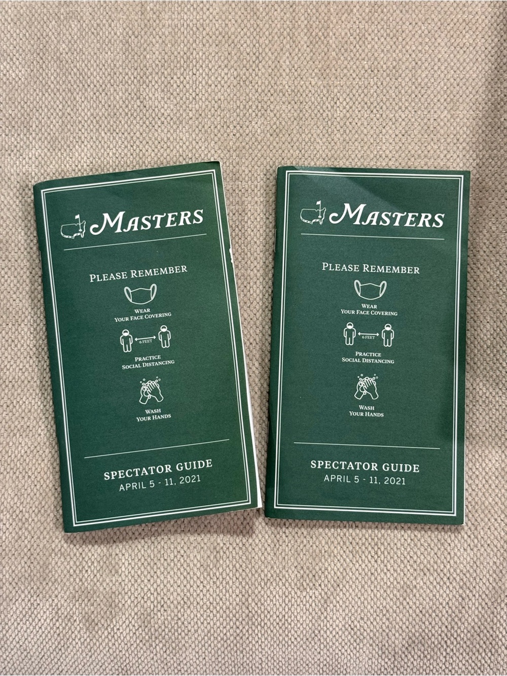 2021 Masters Tournament Spectator Guides Augusta National Lot of 2